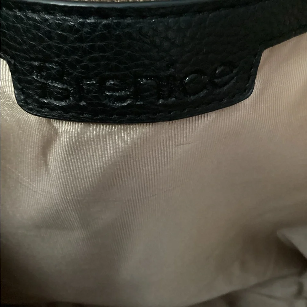 Black Leather Travel Bag With Suitcase Strap - Picture 5 of 5
